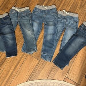 Cat & Jack Kids Blue Jeans with Gray Waistband